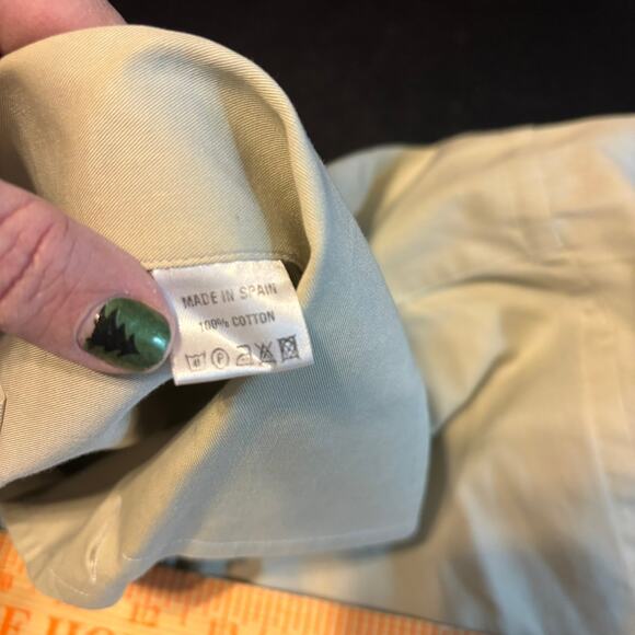 Ermenegildo Zegna Men’s Dress Shirt 41/16 Green 100% Cotton Made in Spain - Picture 5 of 6